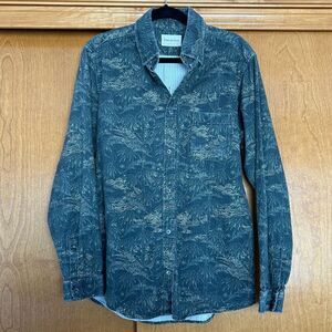 Far Afield Abstract Printed Classic Button Down Long Sleeve Shirt Size 3 Large